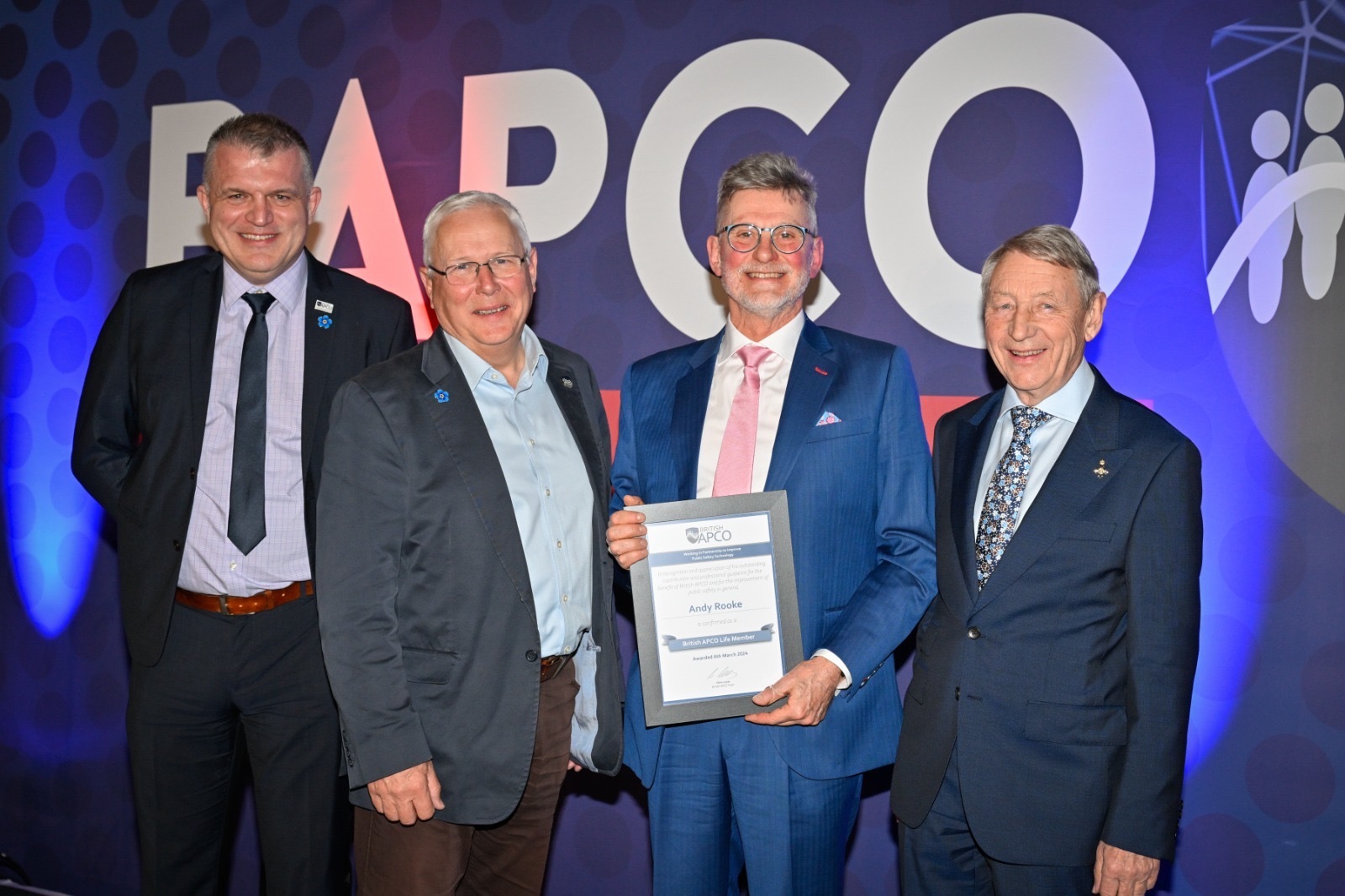 BAPCO Annual Event 2024 Andy Rooke Lifetime Member